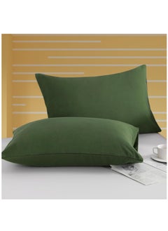 Donetella Microfiber Pillowcases 2-Pcs Soft Pillow Cover With Envelope Closure (Without Pillow Insert), Green  - Image 1