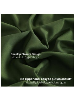 Donetella Microfiber Pillowcases 2-Pcs Soft Pillow Cover With Envelope Closure (Without Pillow Insert), Green  - Image 3