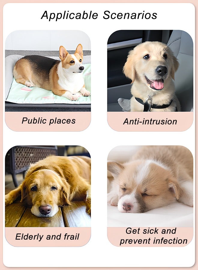 كويفلوكس حفاضات الحيوانات الأليفة للاستخدام مرة واحدة، حفاضات قابلة للتنفس للكلاب الإناث، حفاضات الكلاب فائقة الامتصاص من القماش الناعم، حفاضات للكلاب الإناث، حفاضات مناسبة لتدريب الكلاب على الشبق والتبول المثير وسلس البول، تحتوي على 10 قطع من حفاضات الكلاب الإناث S - Image 4