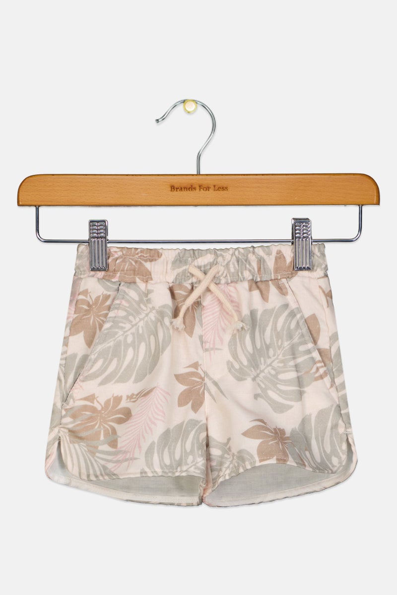 Scene & Heard Toddlers Girl Allover Print Basic Shorts, Multicolor - Image 1