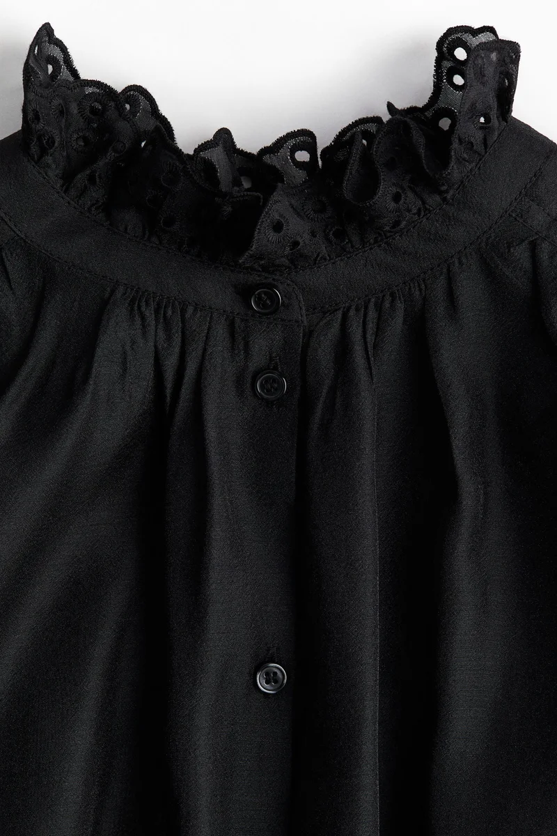 H&M Broderie anglaise-detail blouse