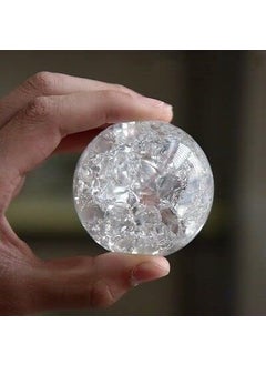 MKSL MKSL Ice Cracked Crystal Glass Fountain Ball Crystal Glass Ball for Home Decoration Indoor Water Spinning Crystal Glass Ball for HomeOffice Decoration Clear Pack of 1 5 cm  - Image 2
