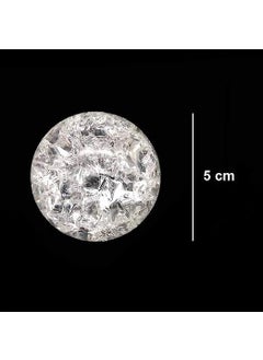MKSL MKSL Ice Cracked Crystal Glass Fountain Ball Crystal Glass Ball for Home Decoration Indoor Water Spinning Crystal Glass Ball for HomeOffice Decoration Clear Pack of 1 5 cm  - Image 5
