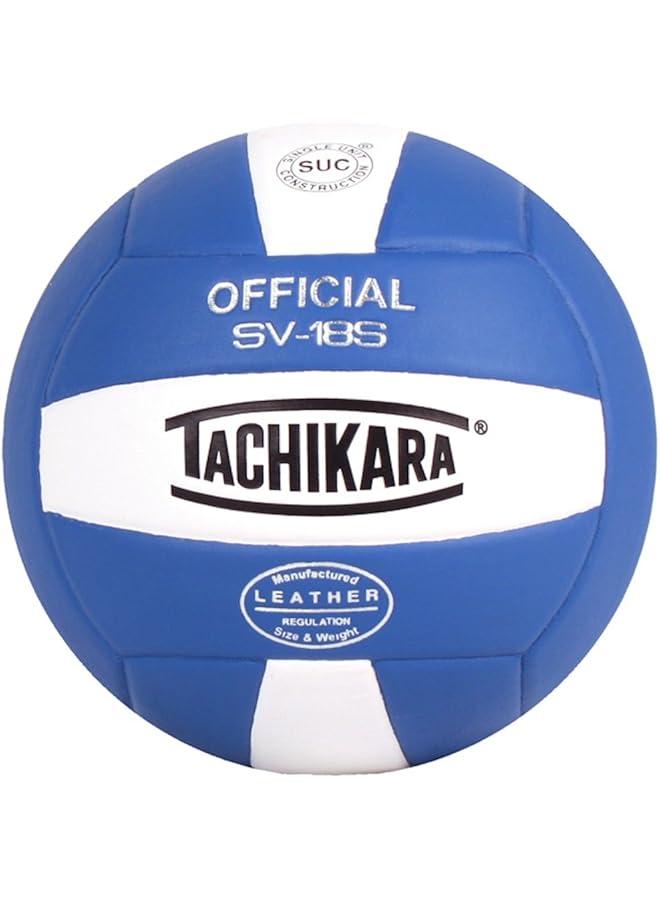 Tachikara Institutional Quality Composite Leather Volleyball Royal White