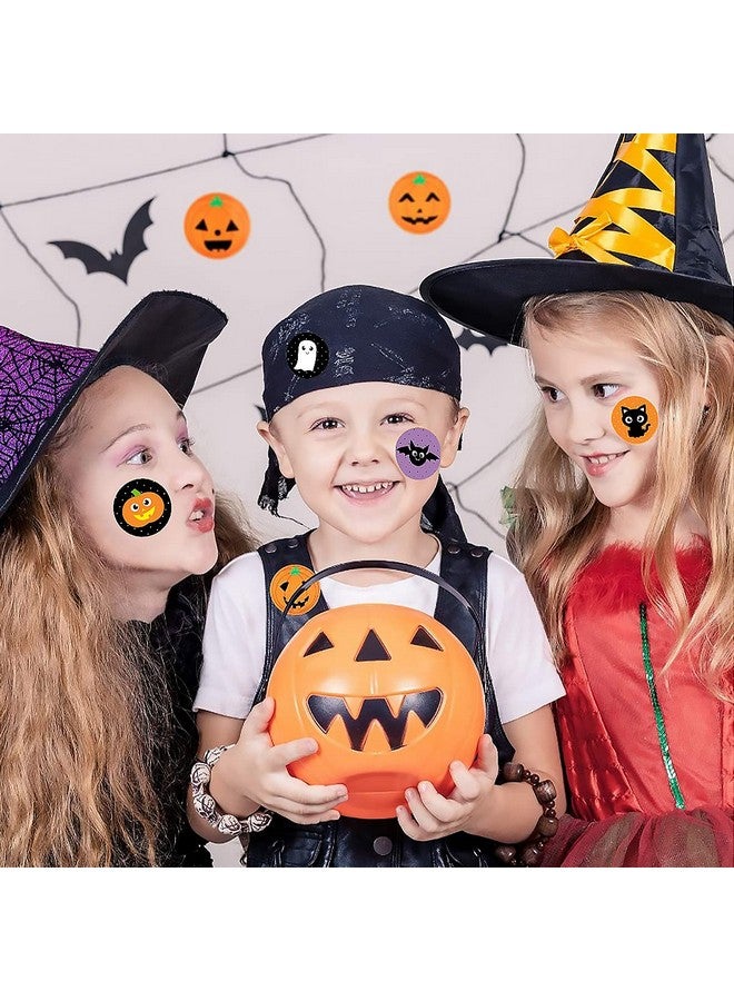 بايهو ملصقات وين للأطفال، 1000 قطعة من ملصقات Byhoo Halloween Pumpkin Bat Spider، 16 لونًا وتصميمًا نابضًا بالحياة، ملصقات ختم دائرية، أختام مغلفات لتزيين حفلات الهالوين - Image 3