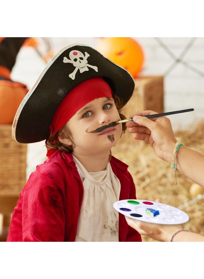 Paint Brushes Palettes Set , 2 Packs/20pcs Round Pointed Tip Nylon Hair Brushes with 5 Paint Trays for Acrylic Watercolor Oil Gouache Tempera and Body Painting (Black) - Image 4