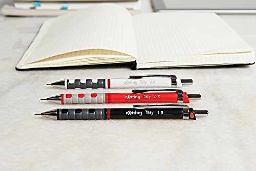 rOtring Tikky Mechanical Pencil Set, 0.7 mm, Includes Leads and Eraser, White - Image 2
