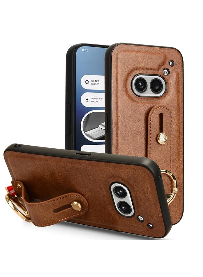 Case For Nothing Phone 2a Wristband Leather Back Phone Case