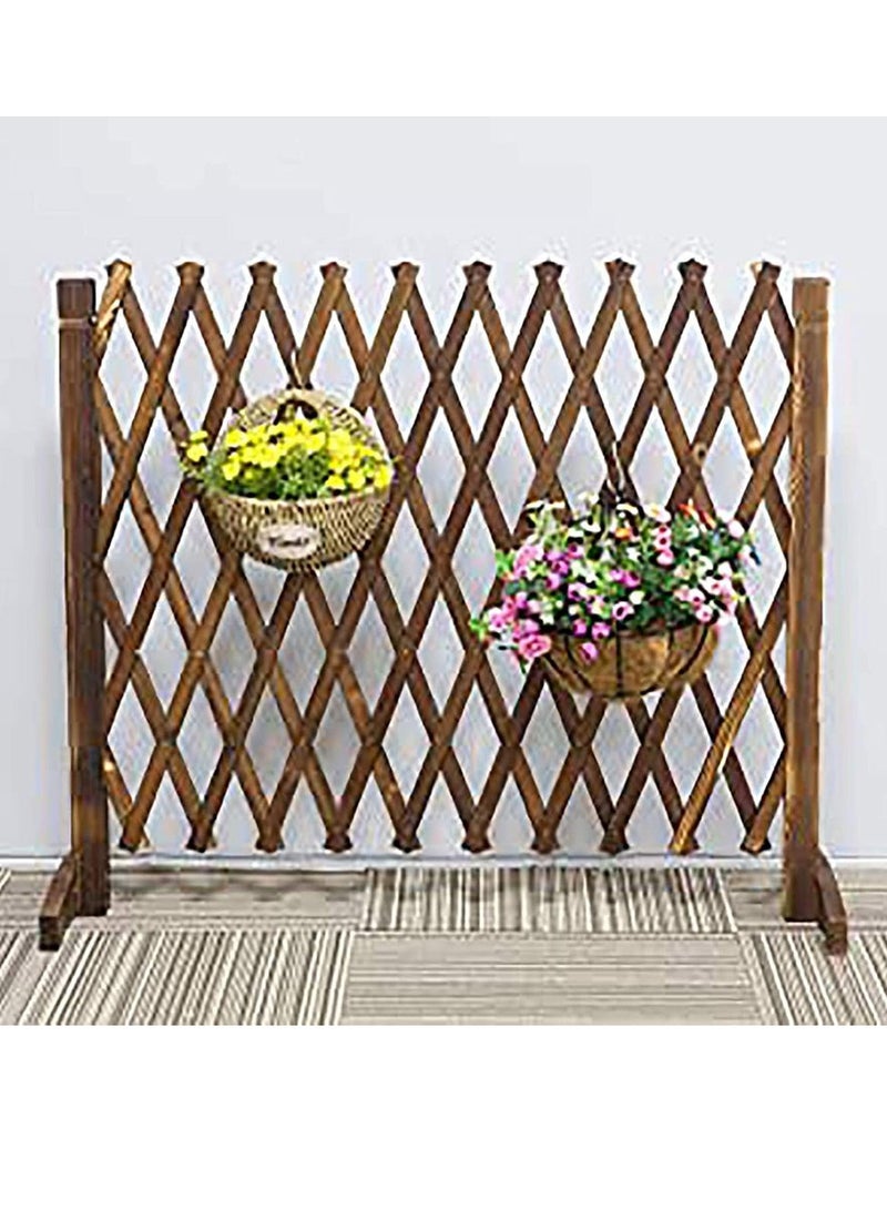FFD  Wooden Trellis Fence Outdoor Garden Border Wooden Barrier Portable Wooden Wicker Fence For Home Garden Office - Image 1