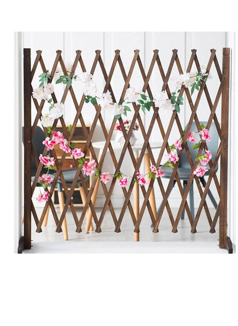 FFD  Wooden Trellis Fence Outdoor Garden Border Wooden Barrier Portable Wooden Wicker Fence For Home Garden Office - Image 3