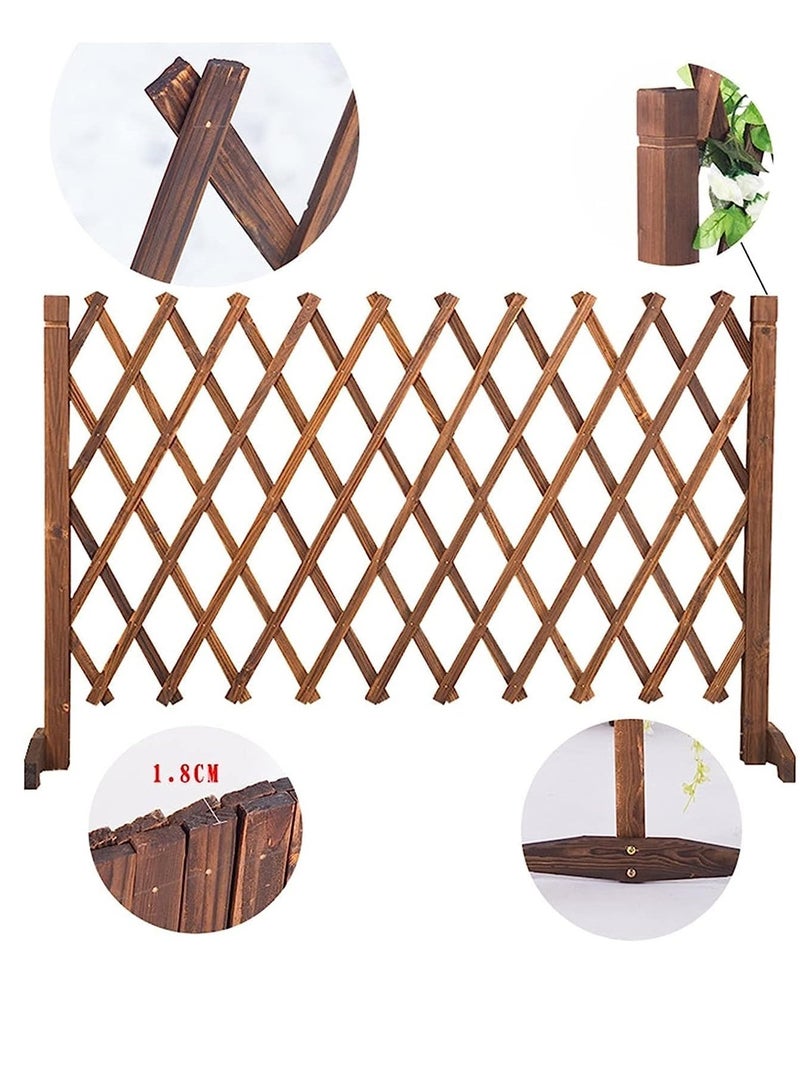 FFD  Wooden Trellis Fence Outdoor Garden Border Wooden Barrier Portable Wooden Wicker Fence For Home Garden Office - Image 4