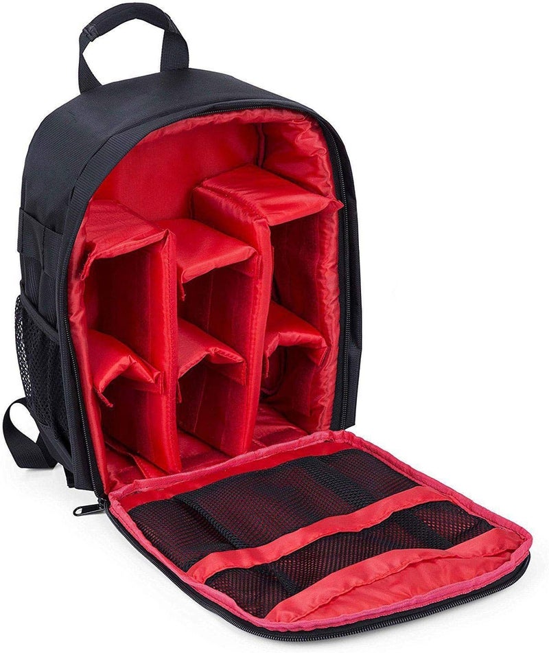 eWINNER Waterproof DSLR Camera Bag Shockproof Backpack with Customizable Dividers - Red - Image 1