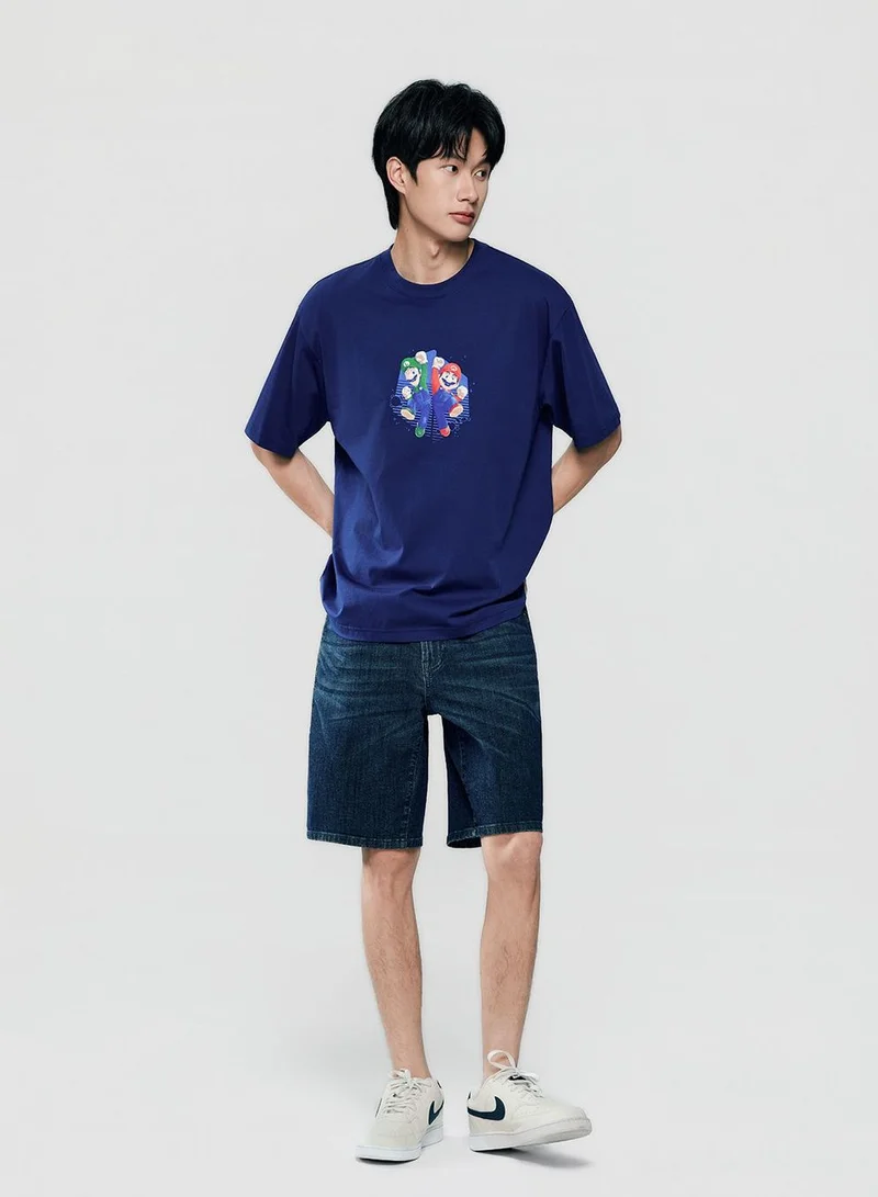 جيوردانو Men Relaxed Mario Bros Printed Tee