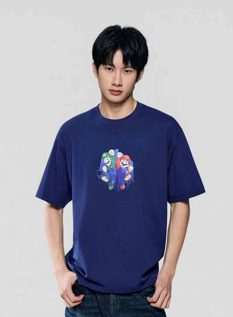 جيوردانو Men Relaxed Mario Bros Printed Tee