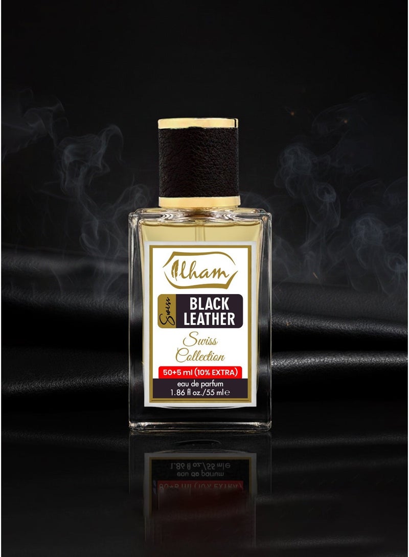 ILHAM PERFUMES SWISS BLACK LEATHER (50ml+5ml) 10% EXTRA 55ml EDP FOR UNISEX - Image 2