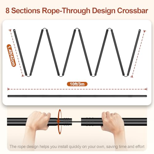 Qoolfoto Backdrop Stand 10x7ft(WxH), Photo Studio Adjustable Background Stand Support System Kit with 8 Crossbars, 8 Clamps and Carrying Bag for Parties, Wedding, Photography, Decoration - Image 5