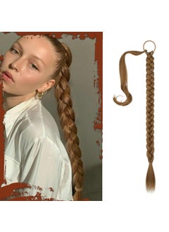 SOFEIYAN SOFEIYAN Long Braid Ponytail Extension with Hair Tie Straight Sleek Wrap Around Hair Extensions Braid Pony Tail Fluffy Natural Soft Synthetic Hairpieces for Women Daily Wear 26 inchDark Blonde 