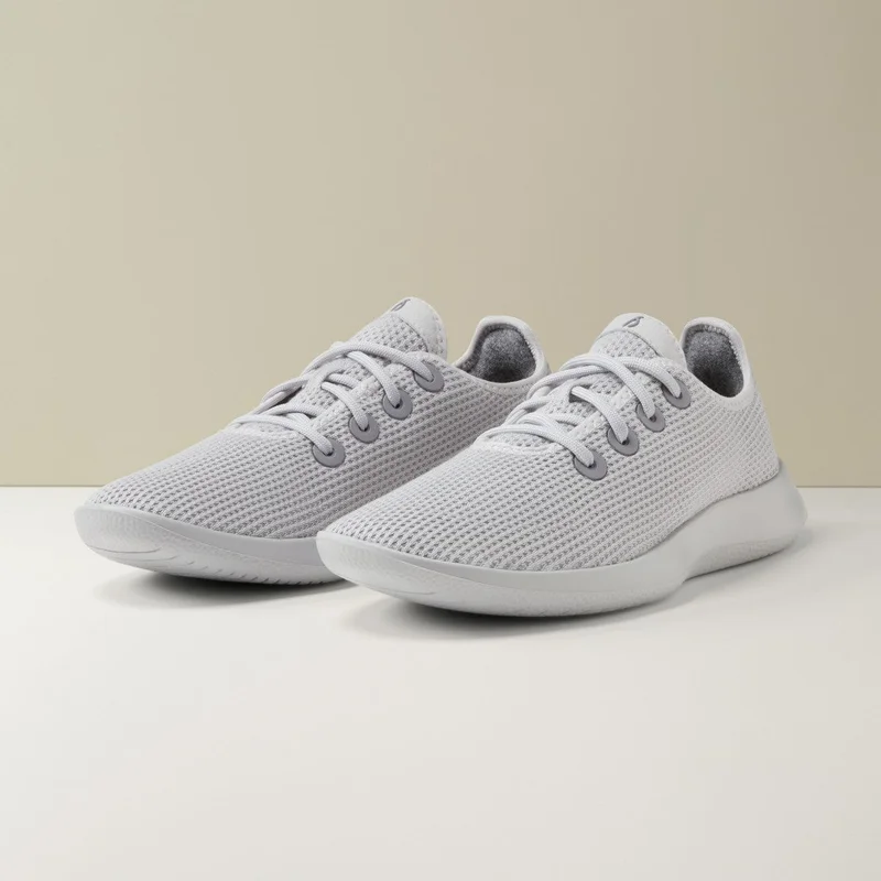 اول بيردز Women's Tree Runners - Light Grey (Light Grey Sole)