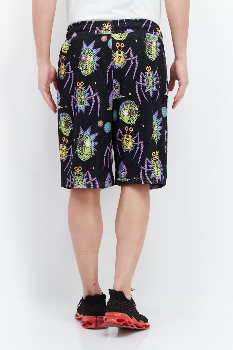 PUMA Men Rick And Morty Basketball Shorts, Black Combo - Image 2