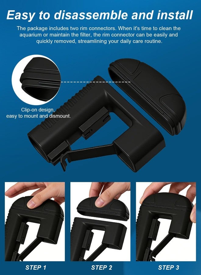 LWPLWA Rim Connector for Fluval 107 207 304 305 306 307 404 405 406 407 FX6 FX5 FX4 FX2,Aquarium Hose Rim Clip, Ribbed Hosing Bracket - 2 Pack - Image 3