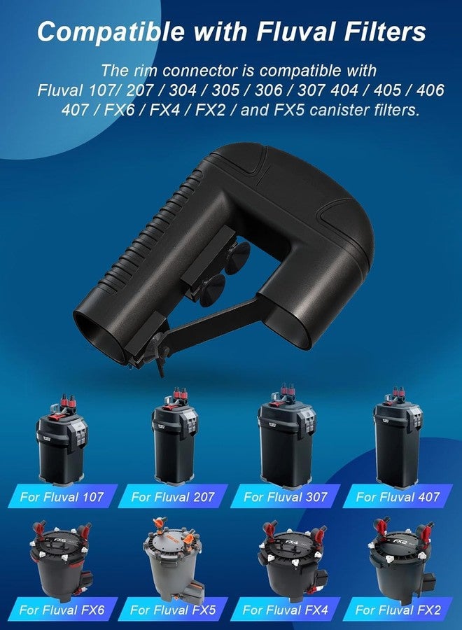 LWPLWA Rim Connector for Fluval 107 207 304 305 306 307 404 405 406 407 FX6 FX5 FX4 FX2,Aquarium Hose Rim Clip, Ribbed Hosing Bracket - 2 Pack - Image 2
