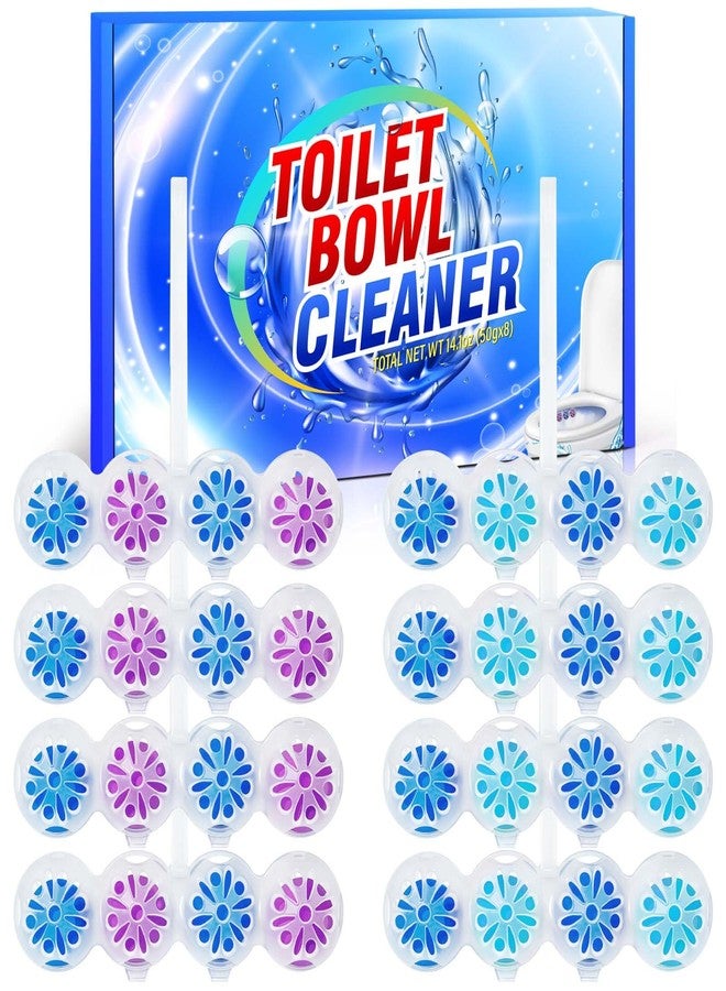 STRN Toilet Bowl Cleaners Rim Hanger, Toilet Bowl Cleaning Balls, Ocean & Lavender Scents, Toilet Bowl Freshener, 8 Packs(32 balls) - Image 1