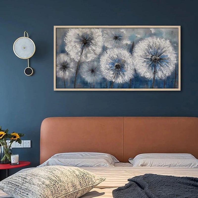 Pogusmavi Framed Wall Art Dandelion Painting - Image 2