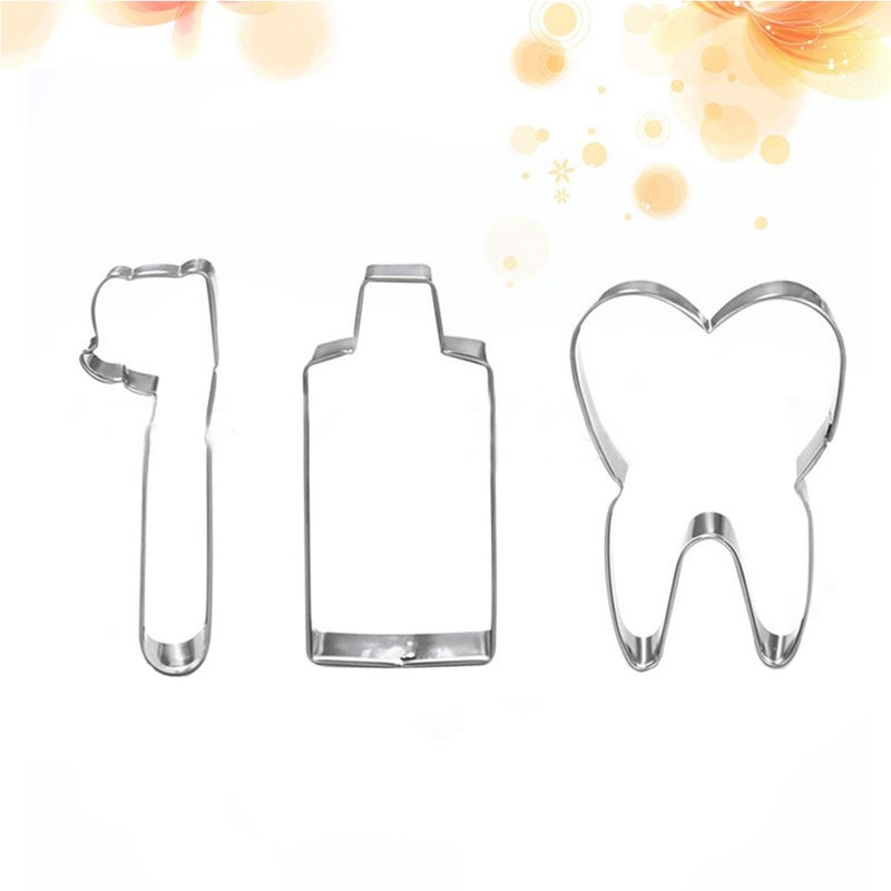 6 pcs Stainless Steel Cookie Cutters DIY Toothbrush Toothpaste Tooth Shape Molds Biscuits Baking Mold - Image 4