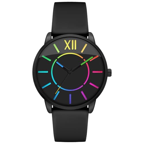 Bisley Unisex Watch Easy to Read Waterproof Silicone Strap Watch Black 40mm - Image 1