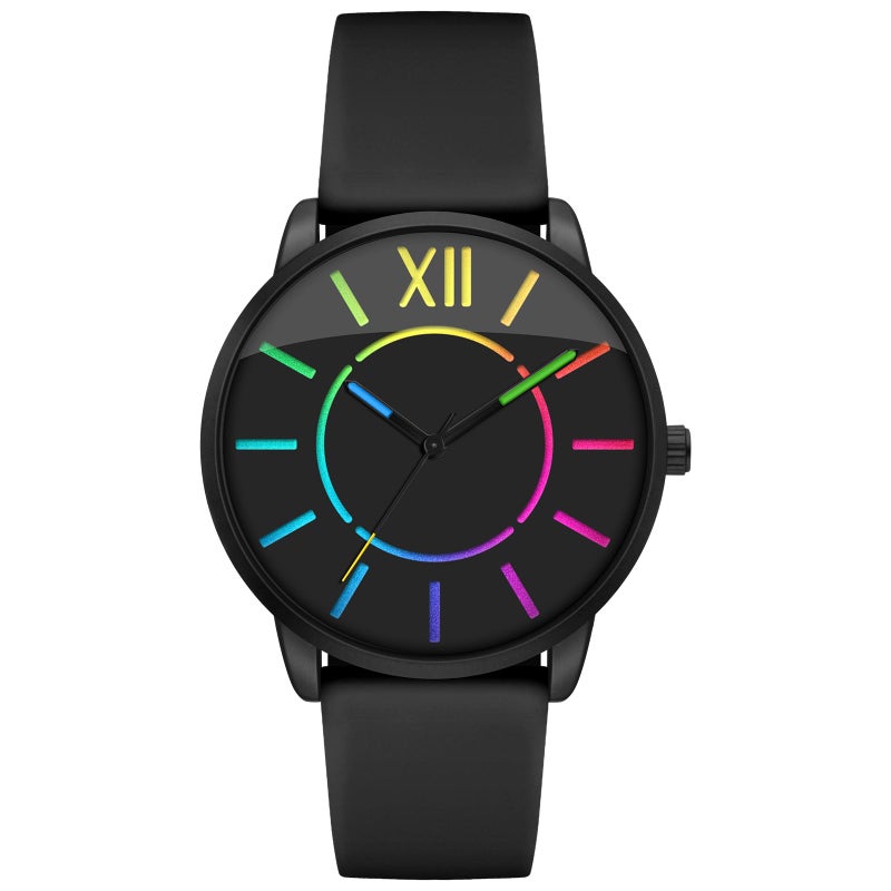 Bisley Unisex Watch Easy to Read Waterproof Silicone Strap Watch Black 40mm - Image 2
