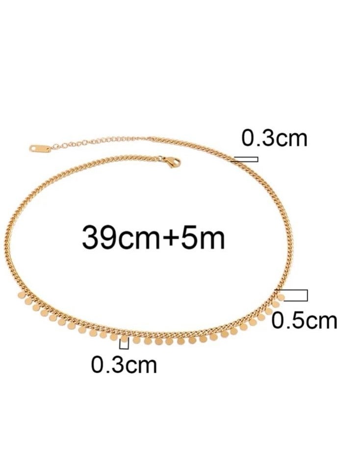JewelryPalace Elegant Women’s Necklace Made Of Stainless Steel Coated With Gold In A Modern And Chic Design  - Image 2