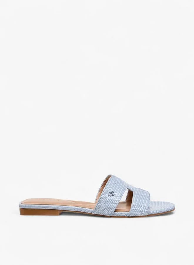 Celeste Women Animal Textured Slide Sandals