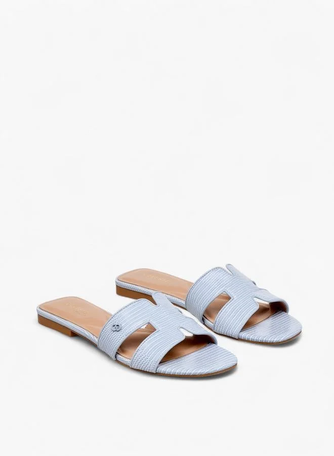 Celeste Women Animal Textured Slide Sandals