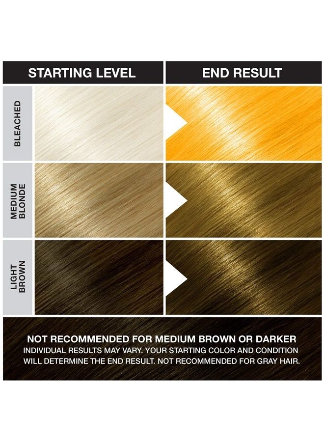 Punky Bright Yellow Semi Permanent Conditioning Hair Color, Non-Damaging Hair Dye, Vegan, PPD and Paraben Free, Transforms to Vibrant Hair Color, Easy To Use and Apply Hair Tint, lasts up to 35 washes