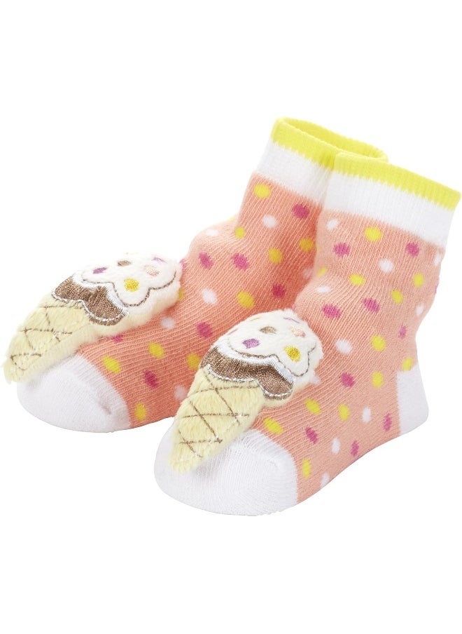 C.R. Gibson C.R. Gibson Rattle Toe Single Pair Socks, Ice Cream 