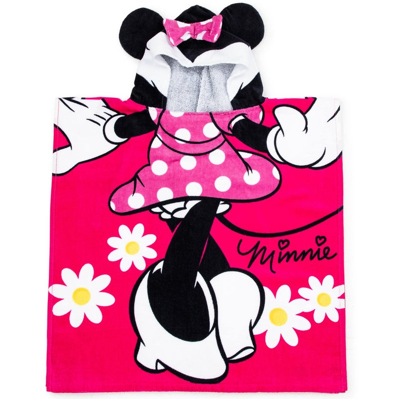 Jay Franco Disney Minnie Mouse 22" x 22" Hooded Poncho Bath/Beach Towel - Image 1