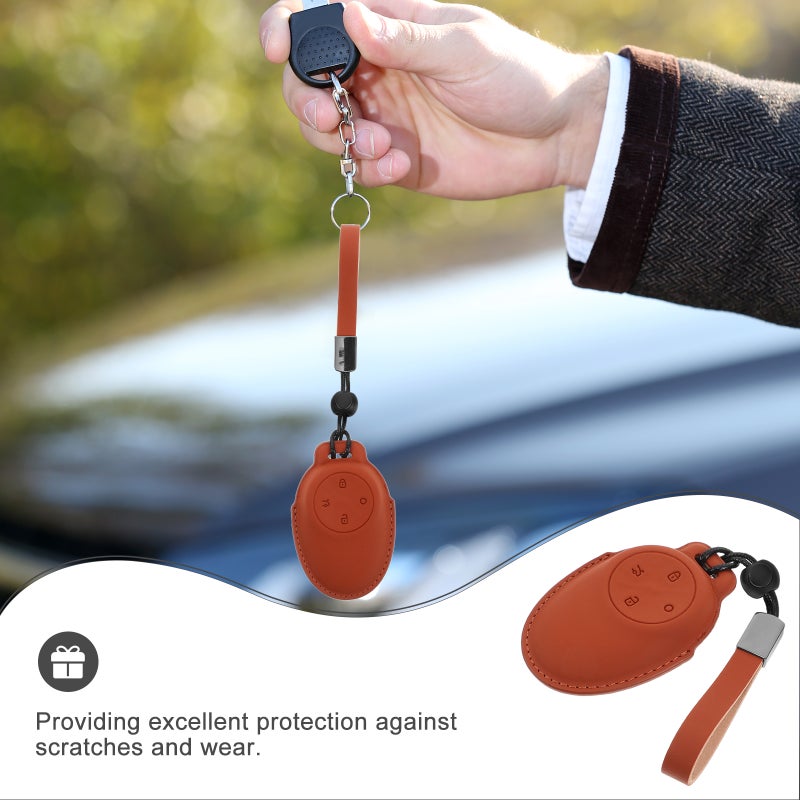 PU Car key Covers Car Key Protector Car Key Holder Key Sleeve Bags Car Key Bag Key Storage Covers Key Covers Competiable with - Image 4