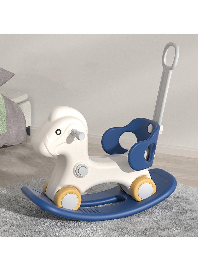 MG 3 in-1 Kids Rocking Horse offers three modes car, rocking, ride on toys, Infant Rocker Ride-on Toy for Kids 1-3 Years Old, Blue white  - Image 3