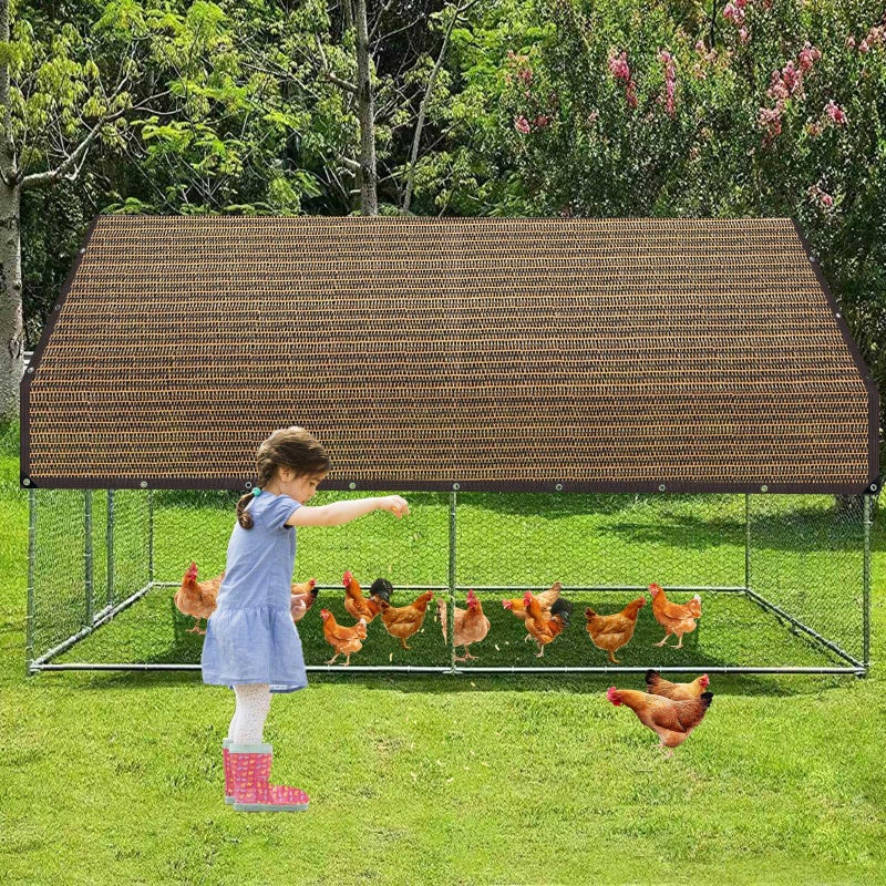 QHAIYYBF Shade Cloth for Garden,80% Mesh Tarp with Grommets Shade Cloth for Greenhouse,Patio,Vegetables,Plants Cover and Chicken Coops,Coffee Shade Net for Outdoor Garden - Image 5