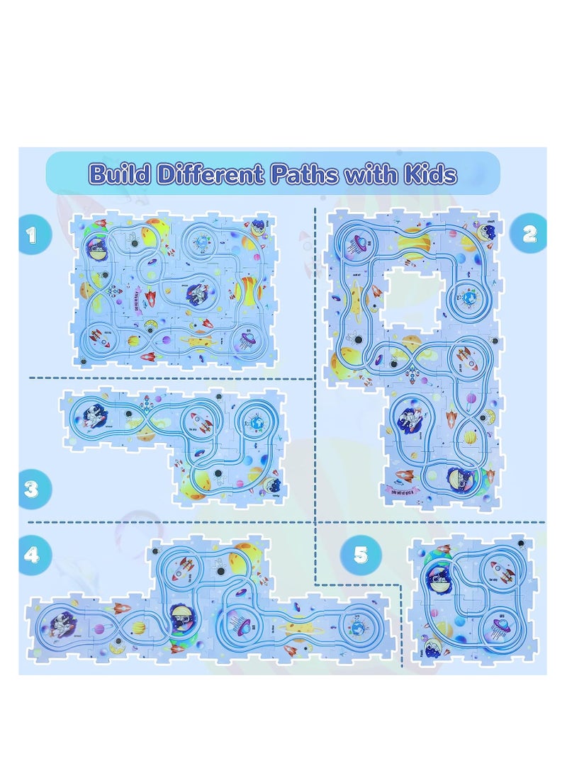 New Plastic Puzzles for Kids Ages 3-5 with A Cute Vehicle, Toddler Puzzles Gift, Critical Thinking Educational Toys, Toys for 3 4 5 6 Year Old Boys Girls, Fun Race Car Track Montessori Toys for Kids - Image 3