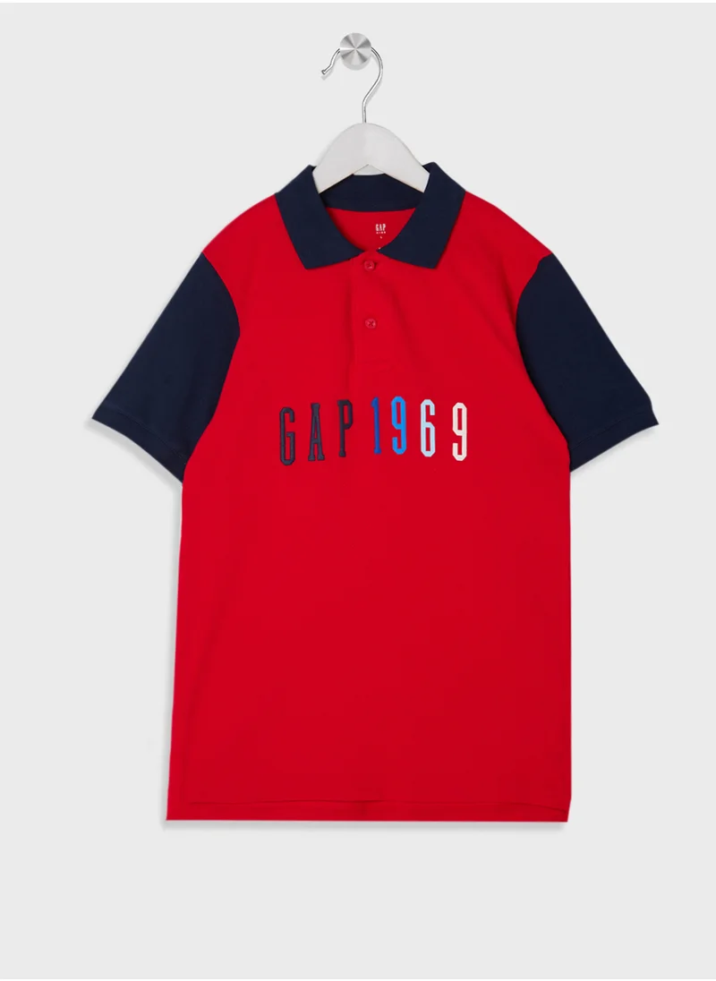 جاب Gap Logo Polo Shirt With Short Sleeves For Boys