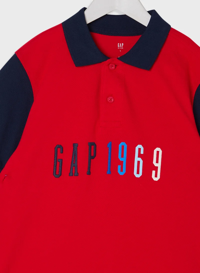 GAP Gap Logo Polo Shirt With Short Sleeves For Boys