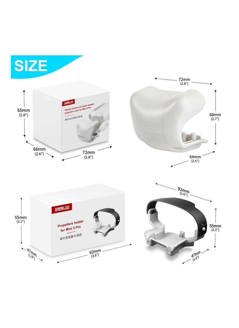 ملحقات DJI Mini 3 Pro، حزام واقي وواقي حامل المروحة DJI Mini 3 Pro ومثبت المروحة، غطاء عدسة واقي جيمبال لملحقات طائرة بدون طيار DJI Mini 3 Pro RC