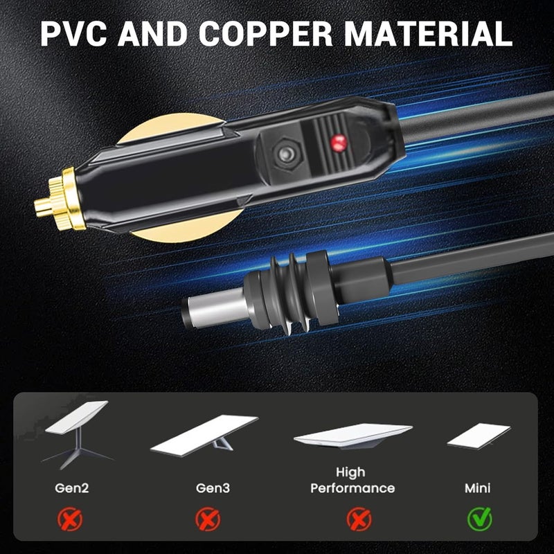 كابل طاقة السيارة DC من ZJchao، 18AWG مقاوم للماء IP68، كابل شاحن سيارة DC جاهز للاستخدام مع خطوات تركيب سهلة للشاحنات والحافلات والشاحنات والسفن (10 أمتار) - Image 3
