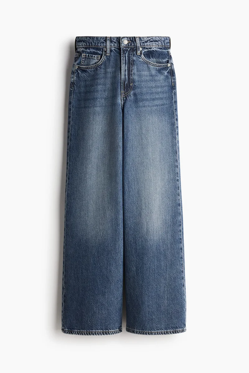 H&M Feather Soft Super Wide Ultra High Jeans