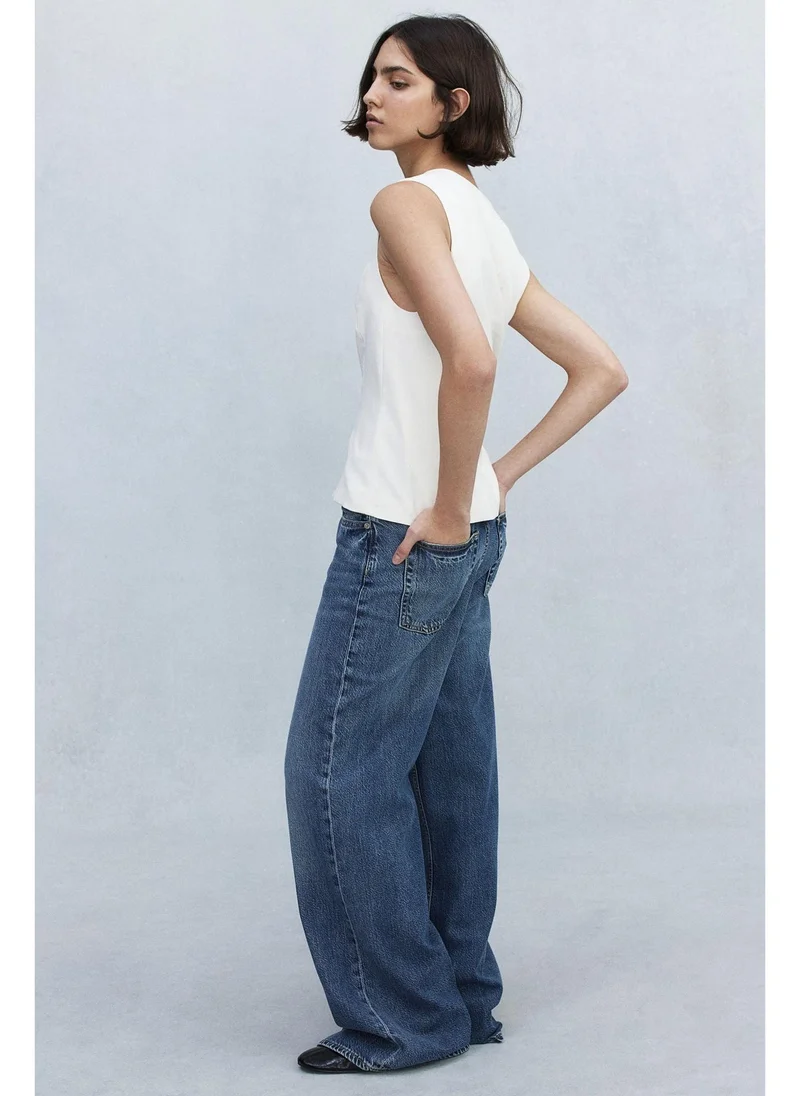 H&M Feather Soft Super Wide Ultra High Jeans
