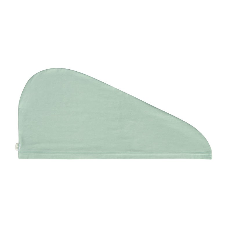 Kismetics - Tee Shirt Drying Wrap  Frizz Free  Soft & Lightweight  Hair Drying Turban  Gentle Drying Towel Wrap With Button  For Long Hair (Sage) - Image 5