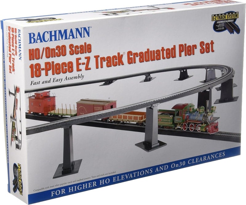 Bachmann Trains 18 PC E-Z Track Graduated Pier Set for HO and On30 Scale - Image 4
