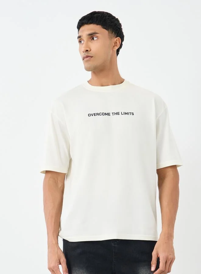 Styli Active Cotton Rich Oversized Athleisure T-Shirt