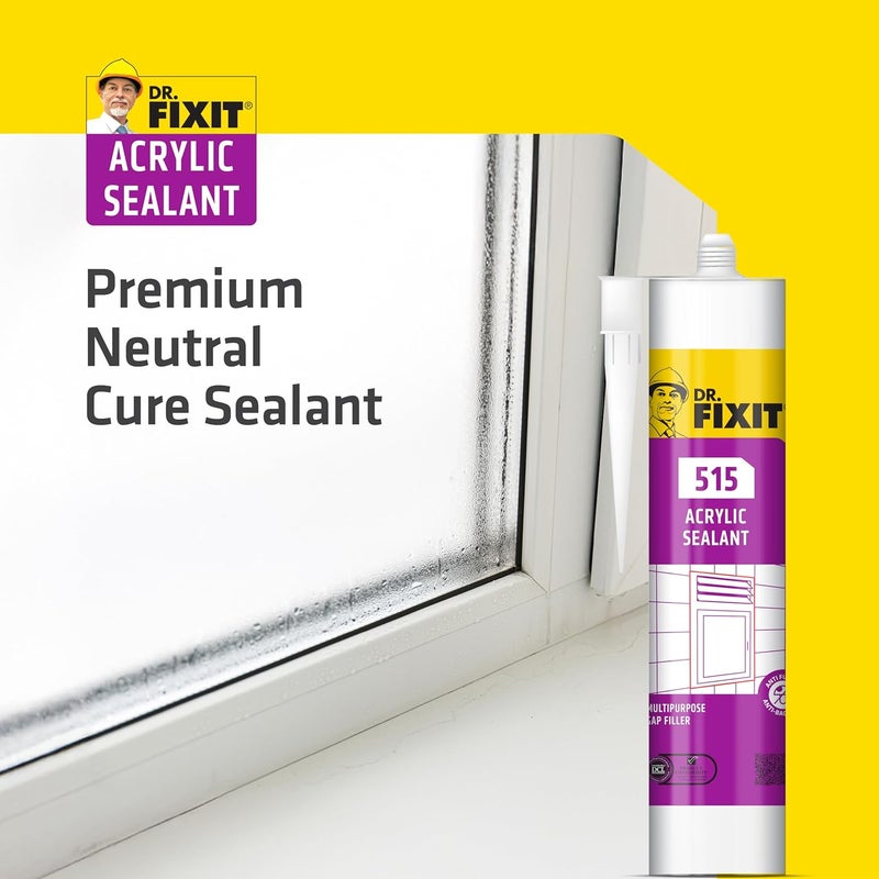 Dr. Fixit 515 White Acrylic Sealant 450g - Multipurpose Gap Filler for Sinks, Tubs, Windows & More - Image 3